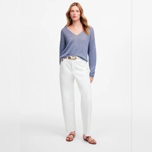 Madewell Women's Pieced Barrel-Leg Jeans In Tile White #199